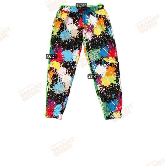 Fresh Prince of Belair Men's Paint Splatter Joggers Black Multi Color Size Large - Picture 4 of 4